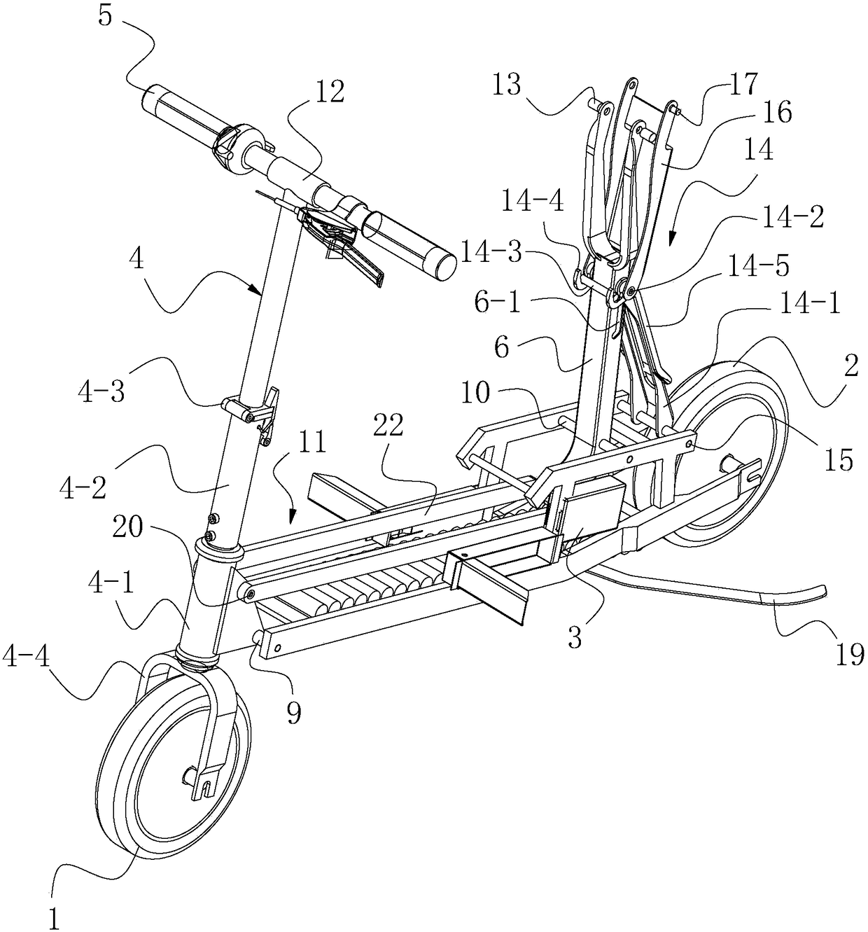 A folding electric car