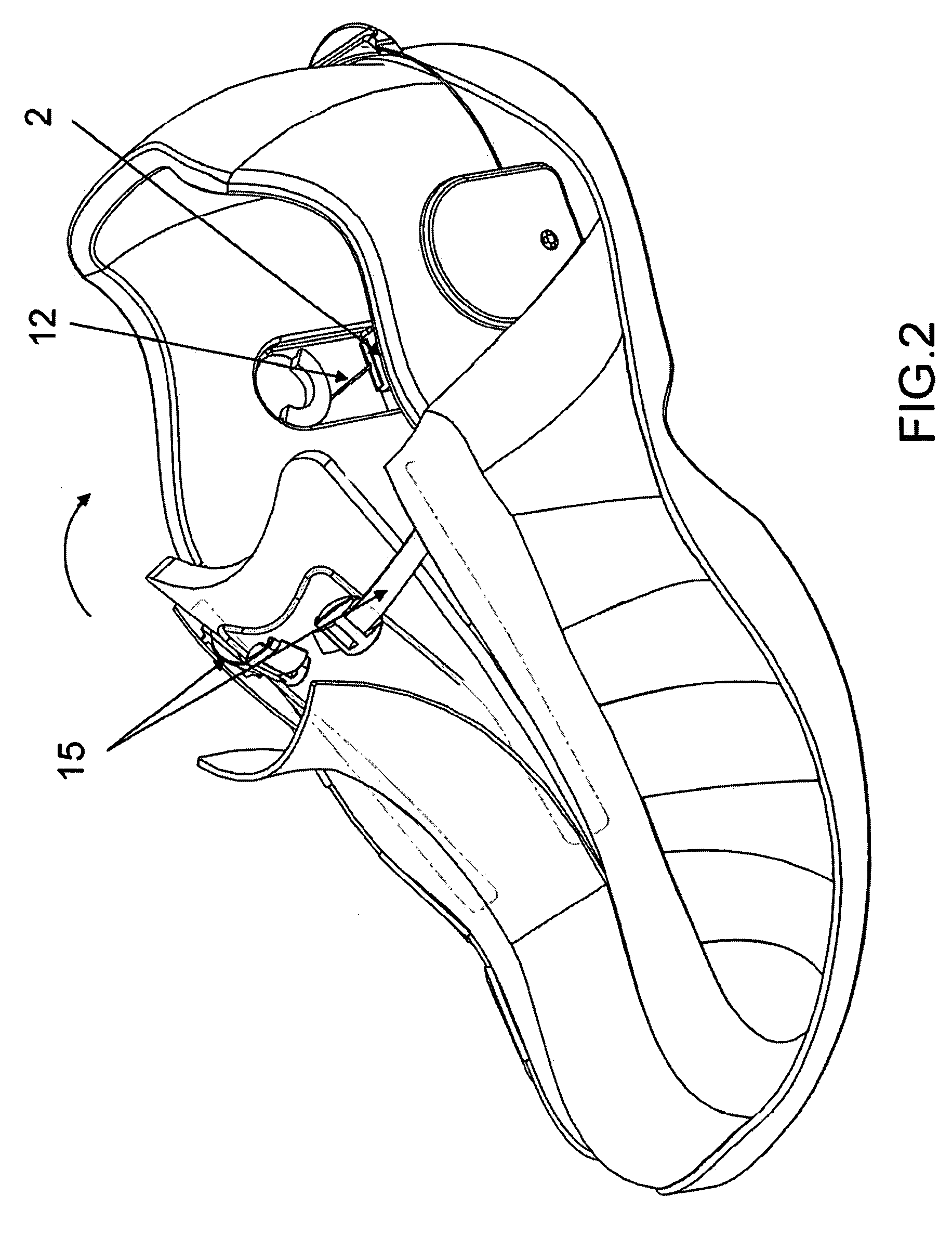 Weight-activated tying shoe