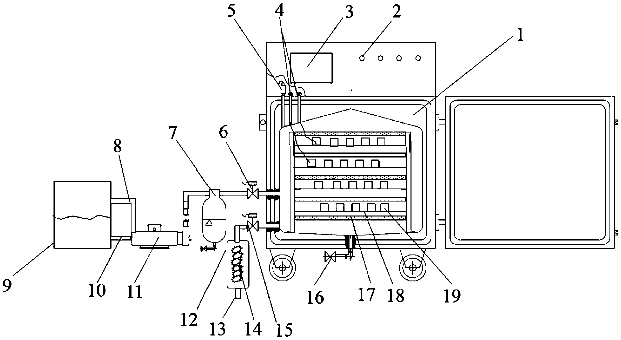 Method and device for vacuum pulsation drying poria cocos