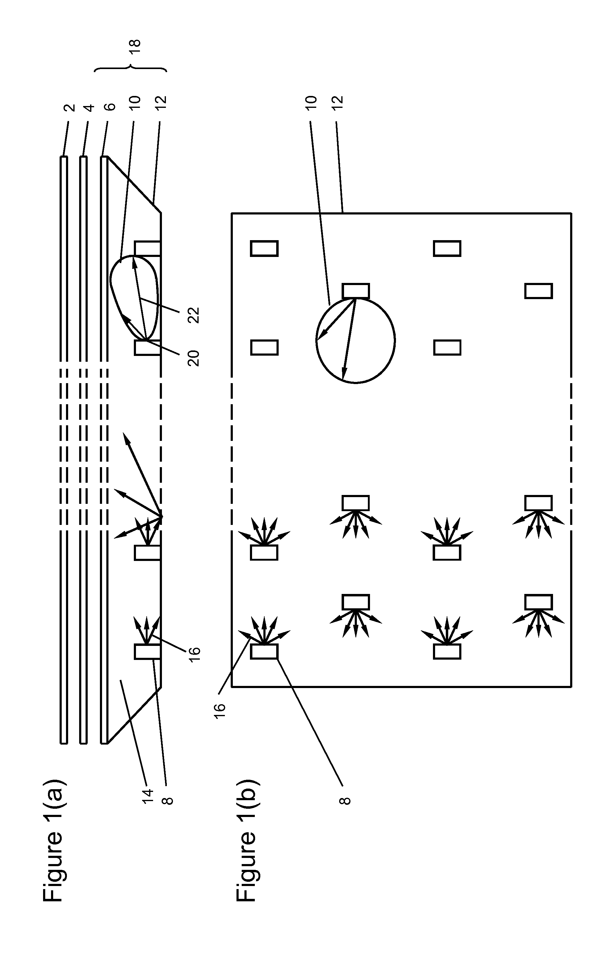 Lateral emission LED backlight for LCD