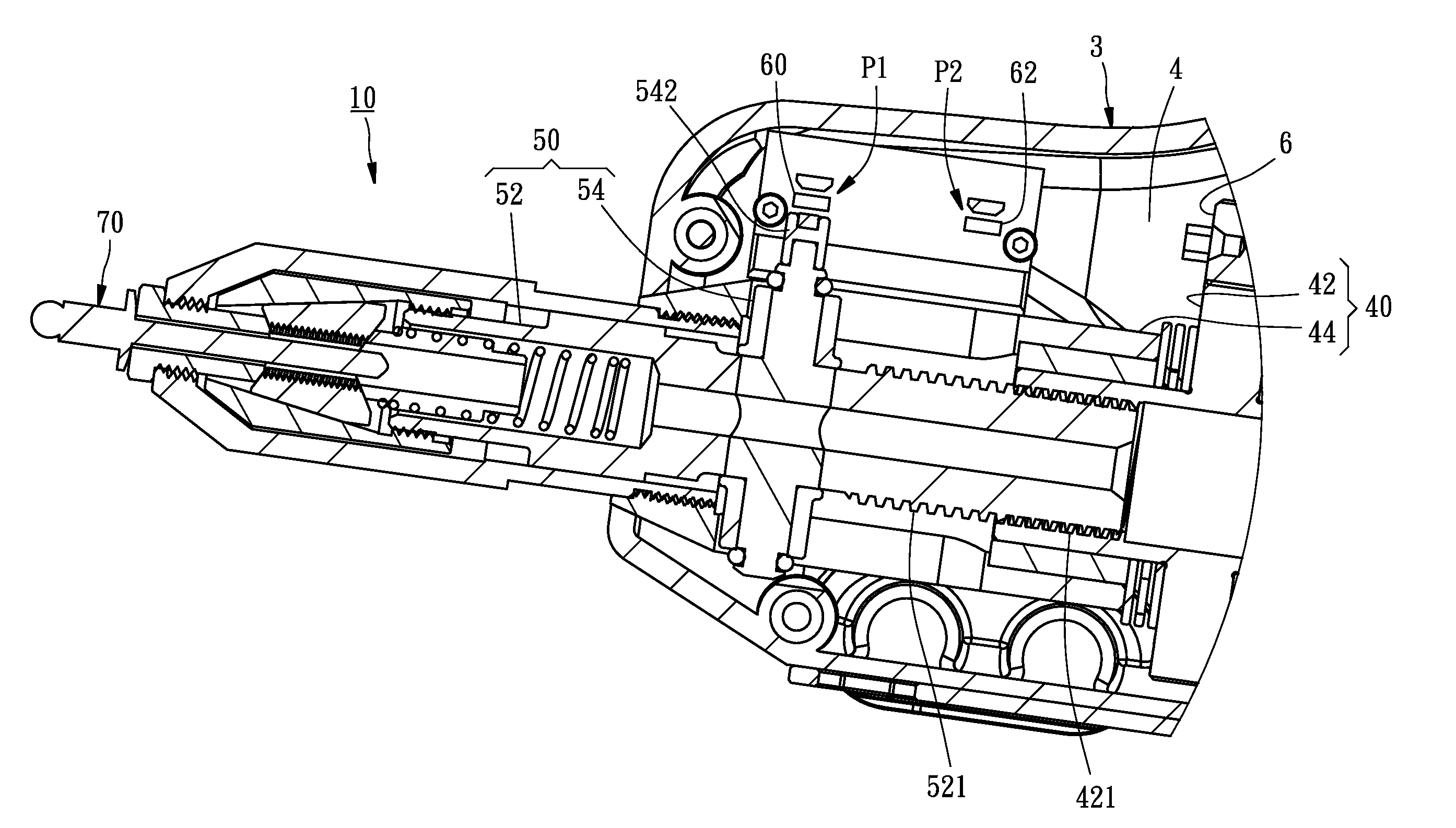 Riveting unit for electric rivet gun