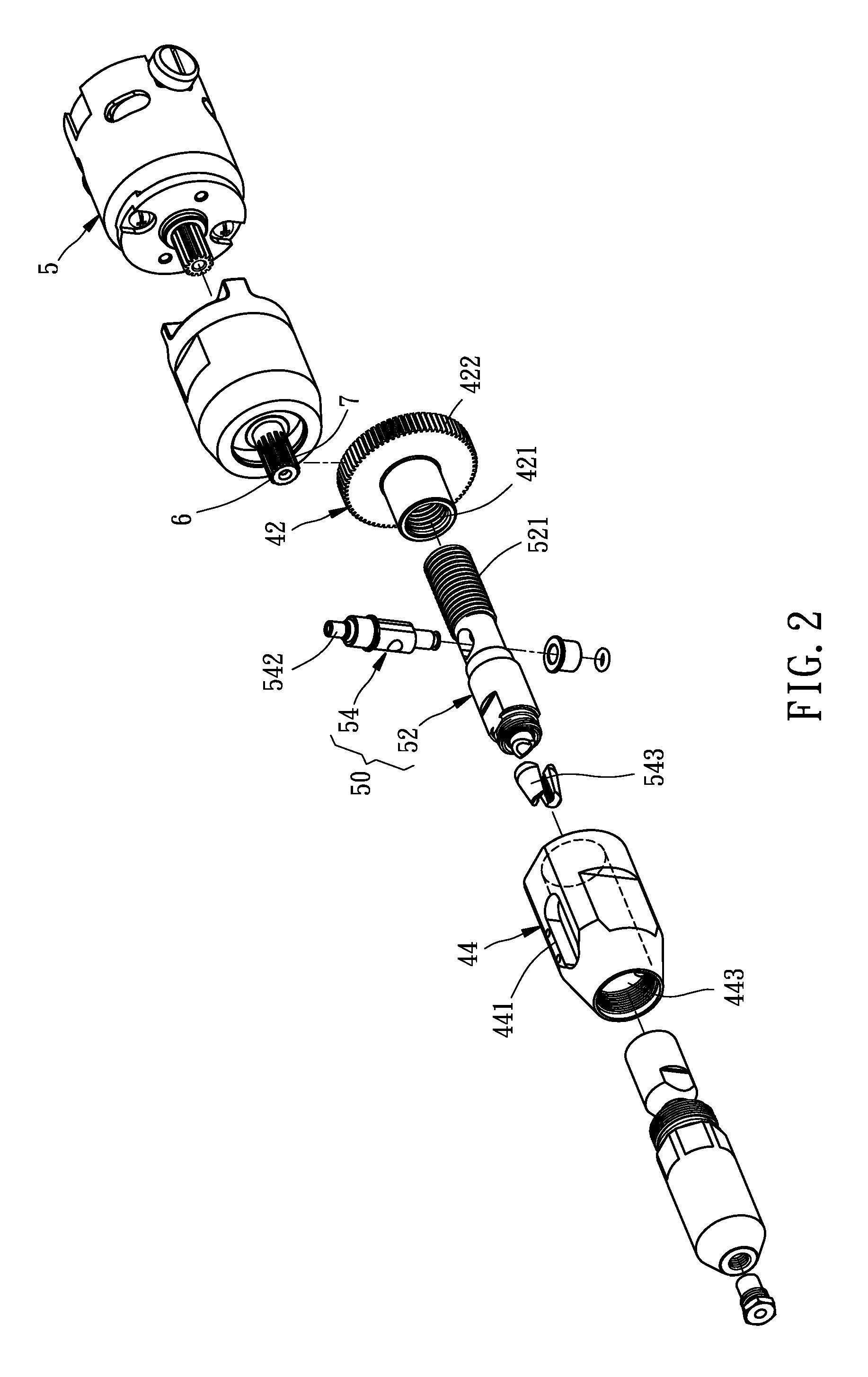 Riveting unit for electric rivet gun