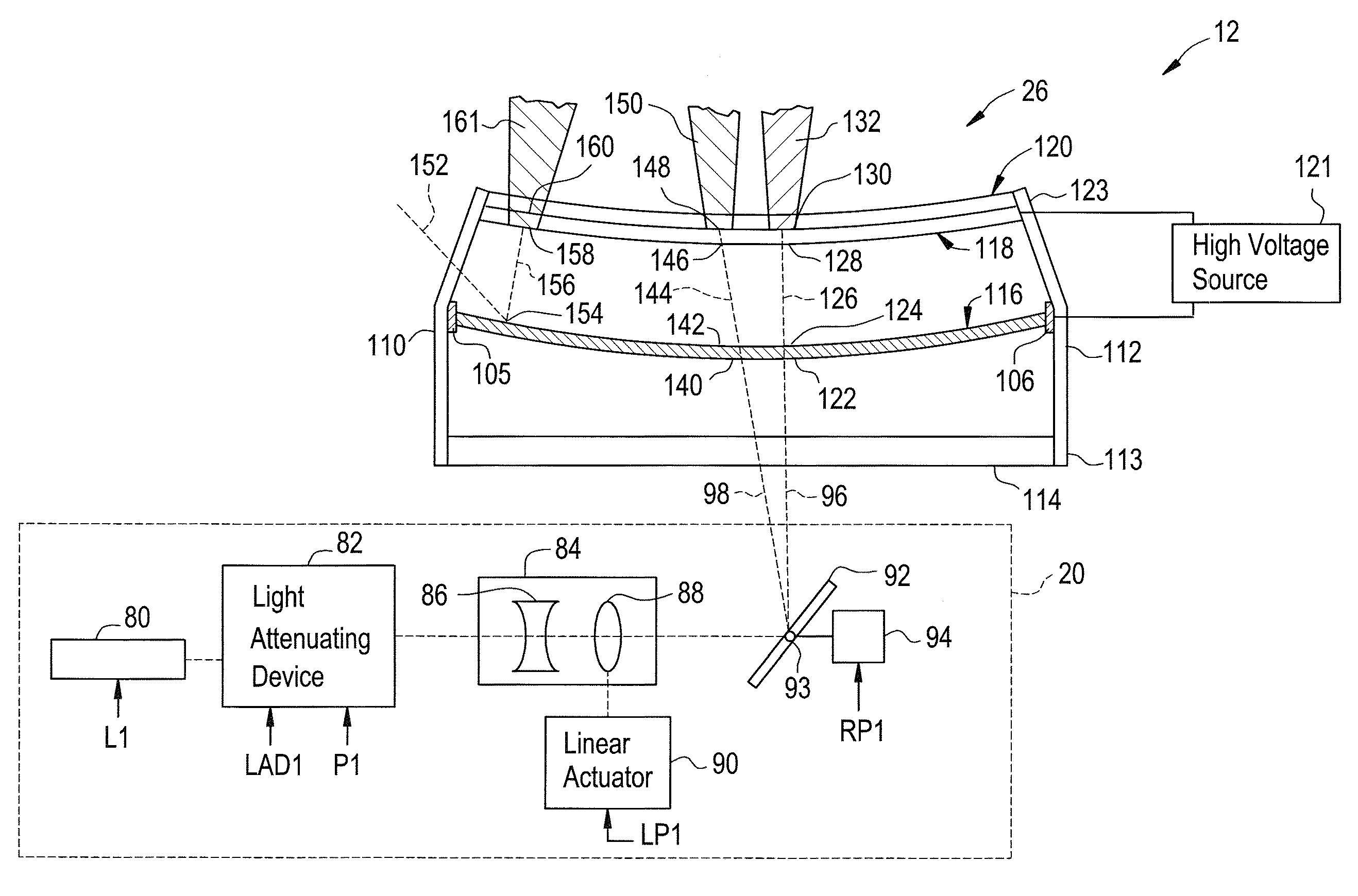 Electron emitter assembly and method for generating electron beams