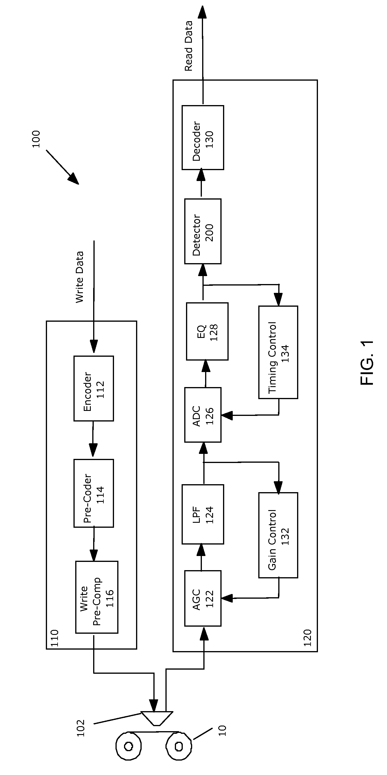 16-state adaptive noise predictive maximum-likelihood detection system