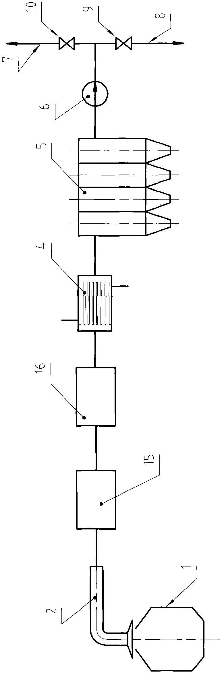 Convertor coal gas recovery method