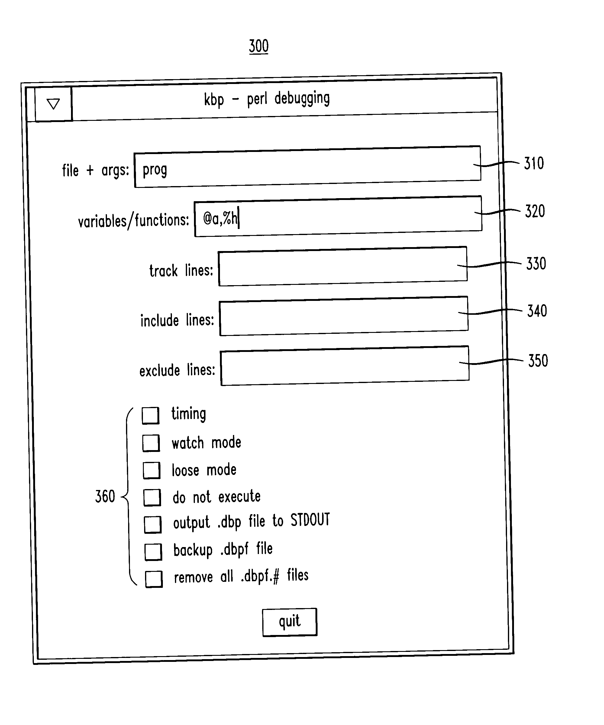 Method and system for dynamic generation of Perl language debugging tool