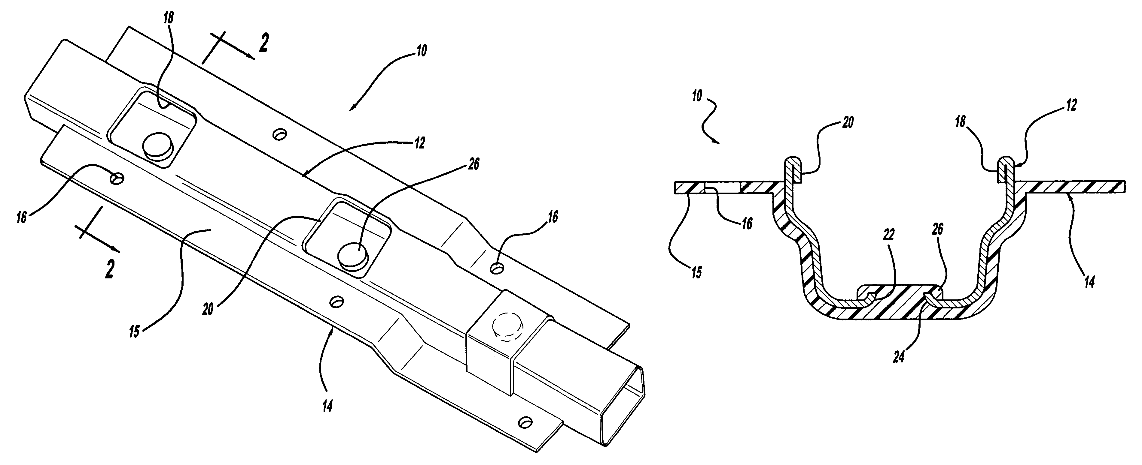 Method of attaching plastic to a metal section and part made thereby