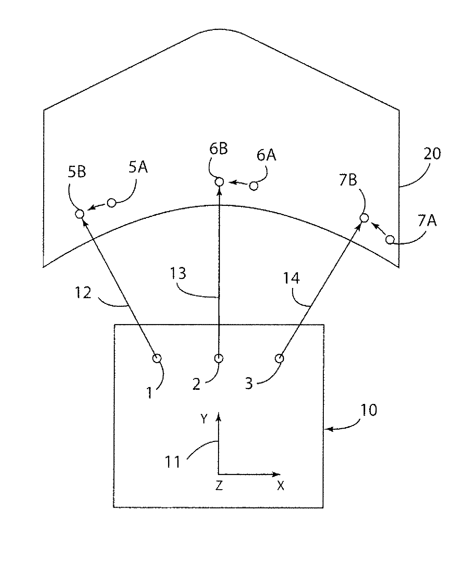 Photogrammetry system and method for determining relative motion between two bodies