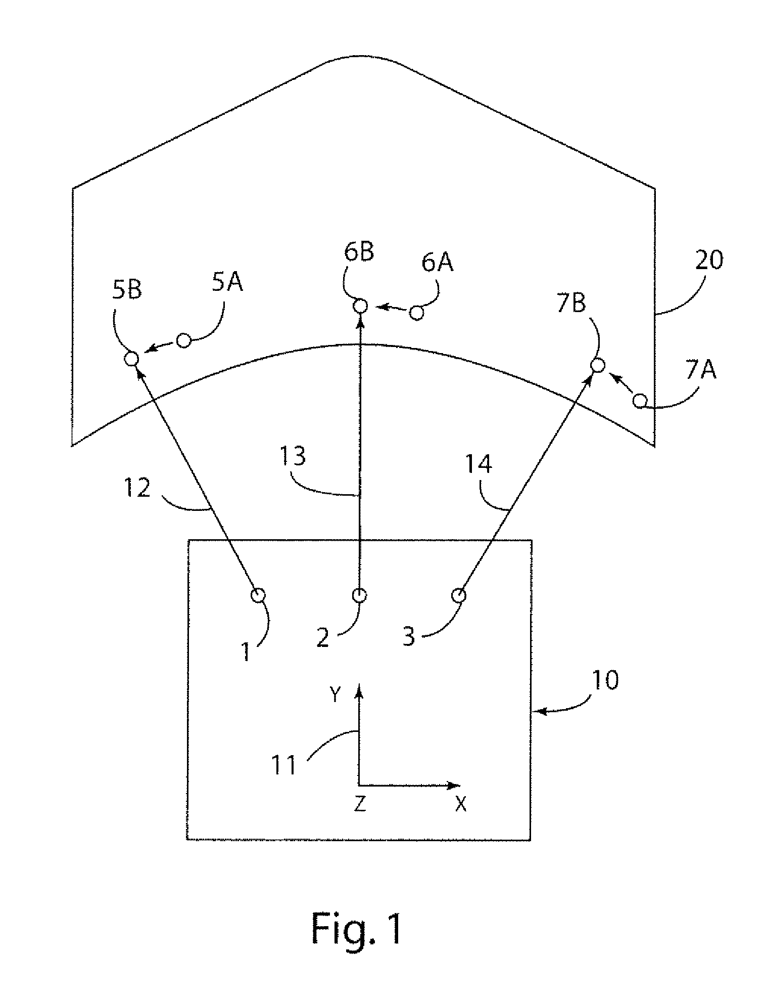 Photogrammetry system and method for determining relative motion between two bodies