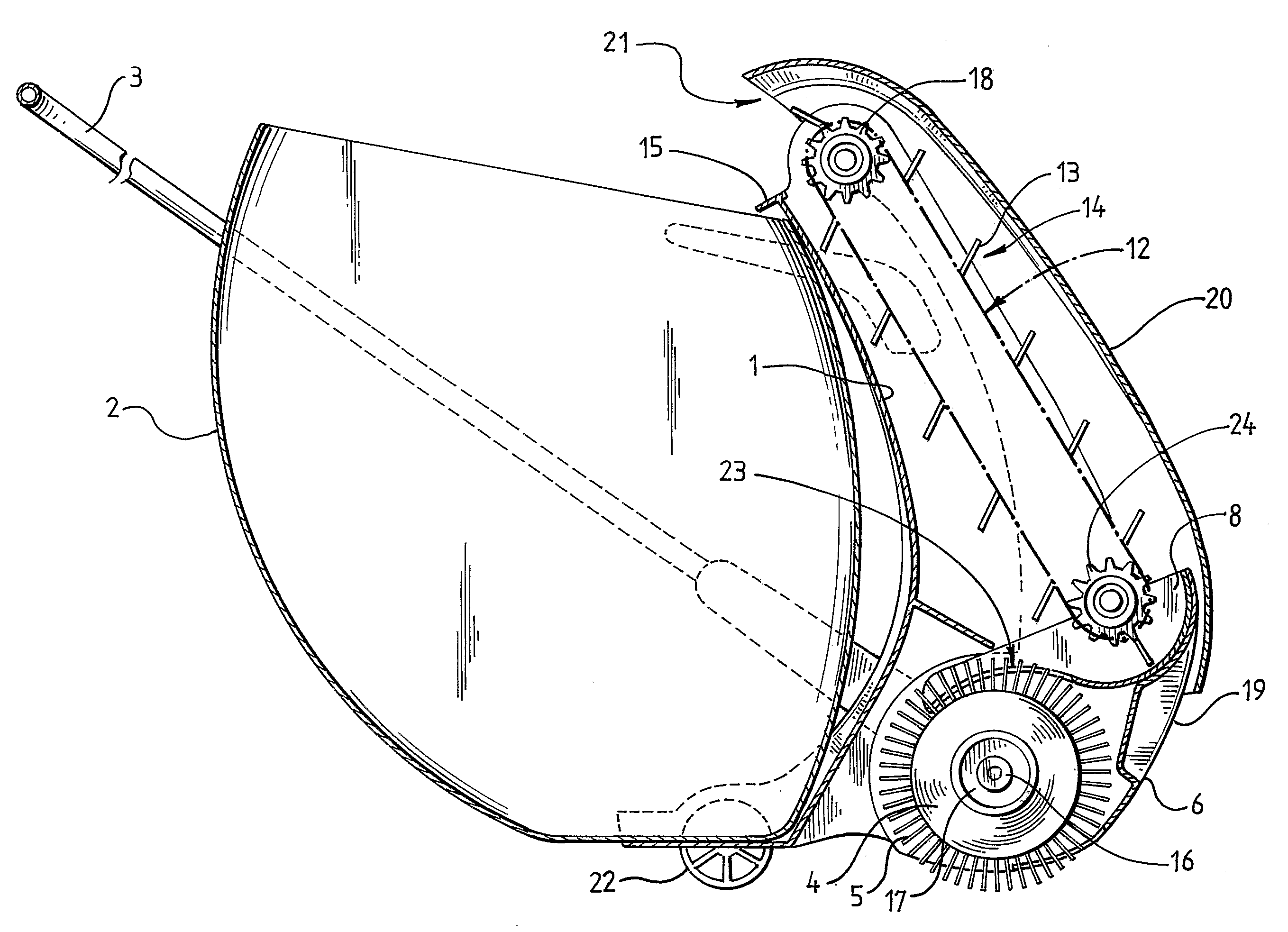 Leaf and debris sweeper