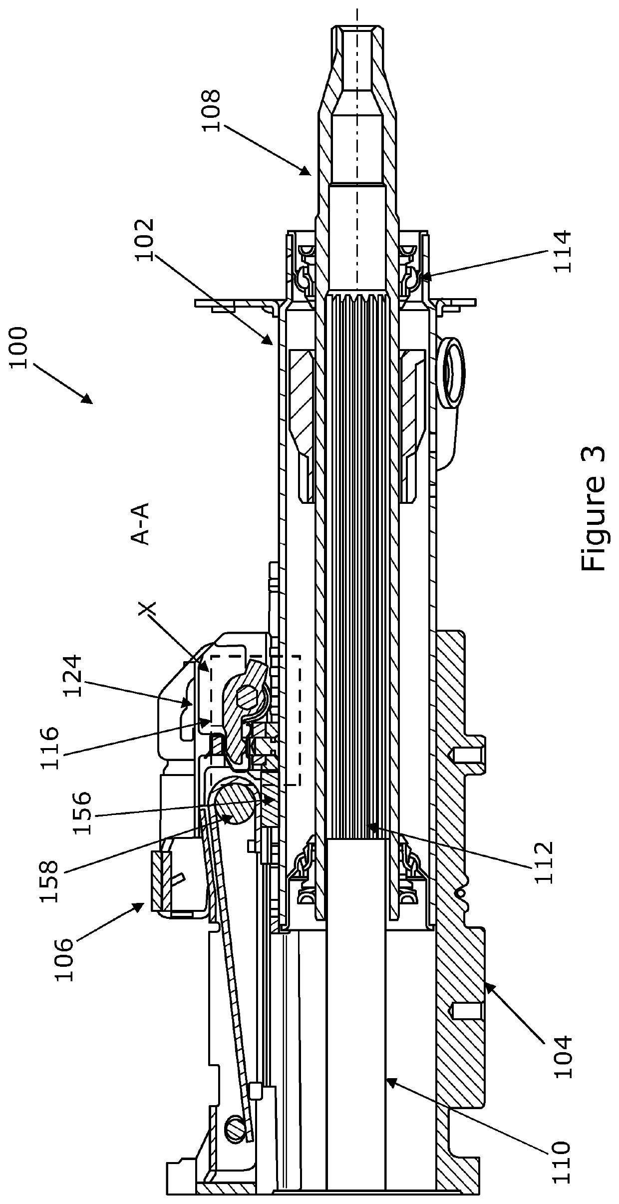 A steering column assembly