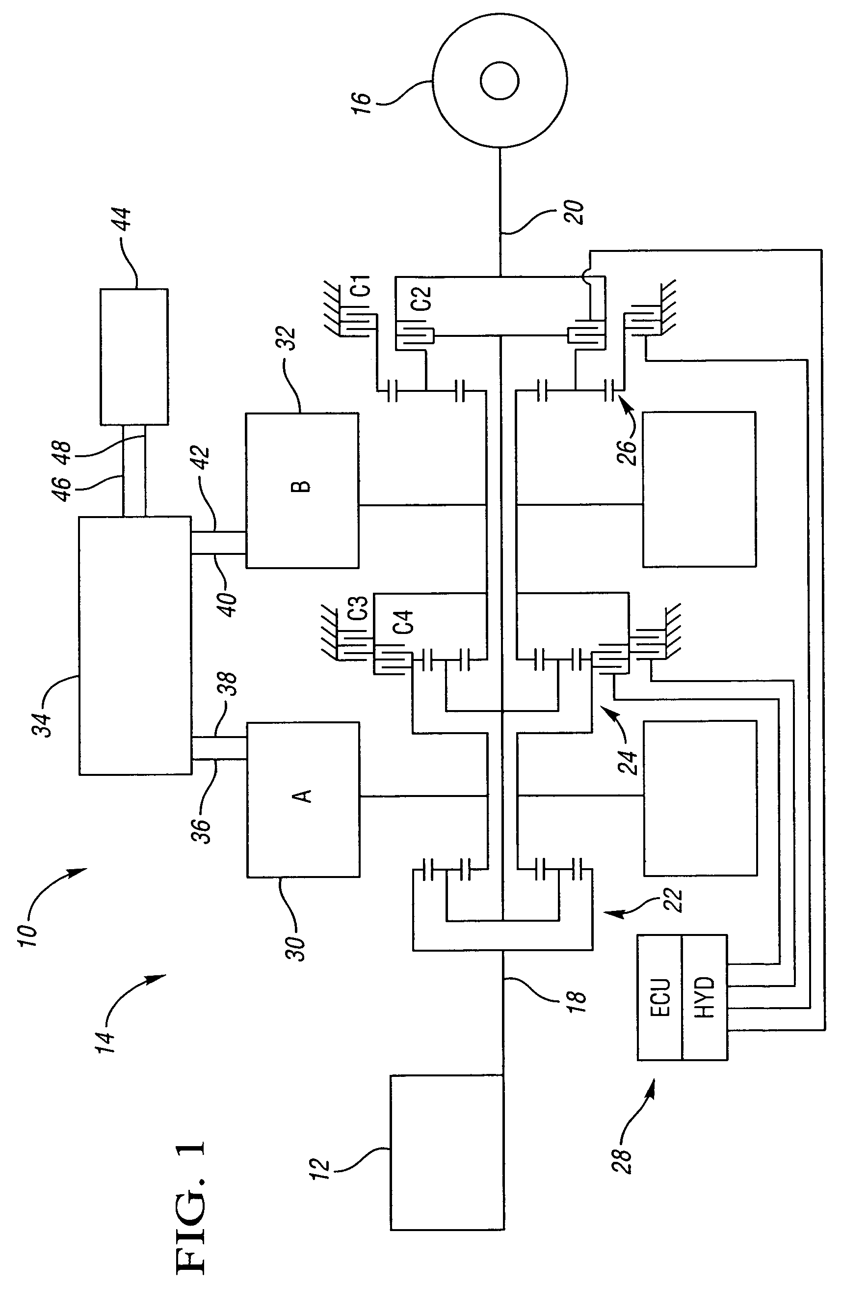 Multiplexed pressure switch system for an electrically variable hybrid transmission