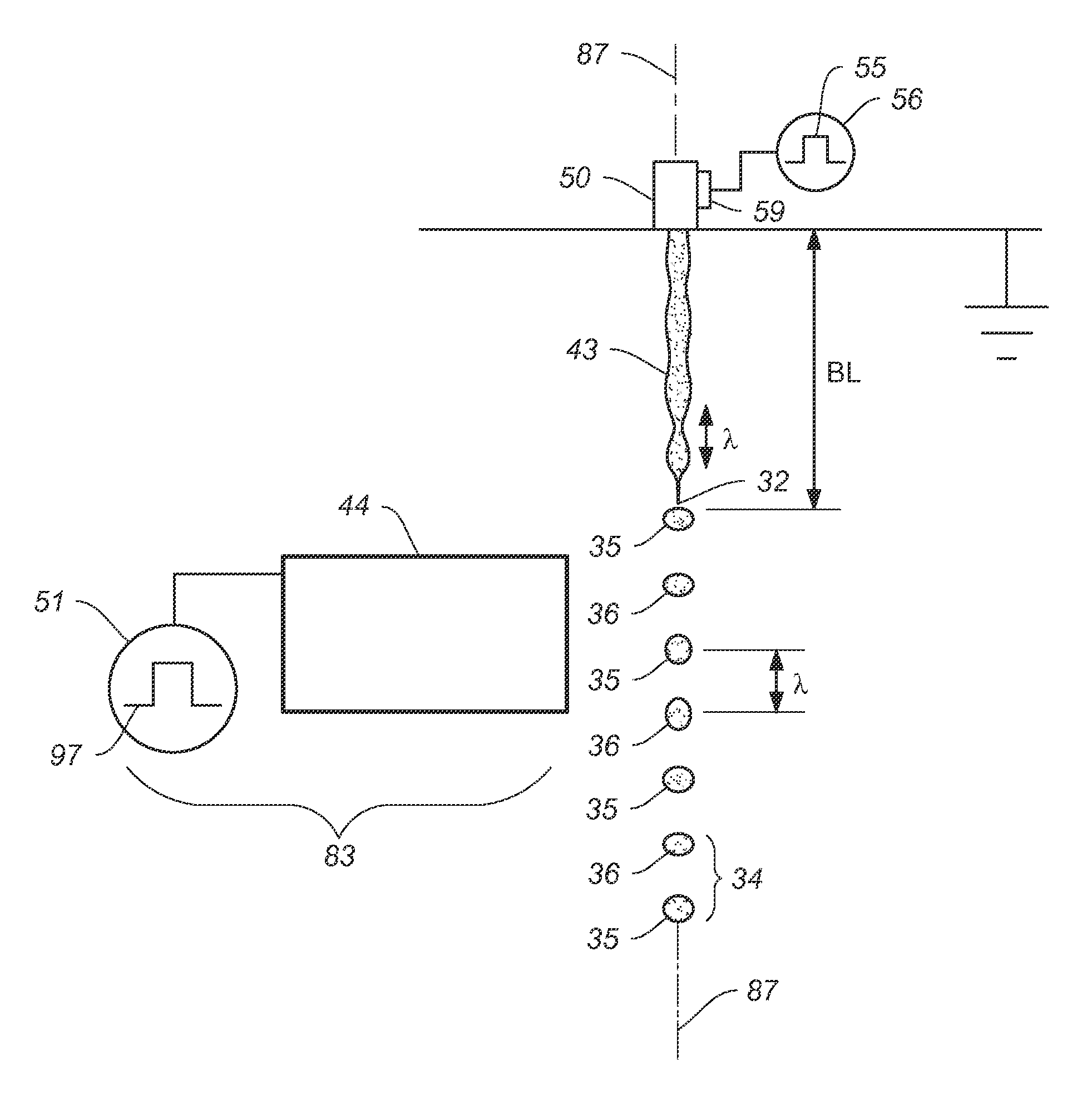 Variable drop volume continuous liquid jet printing