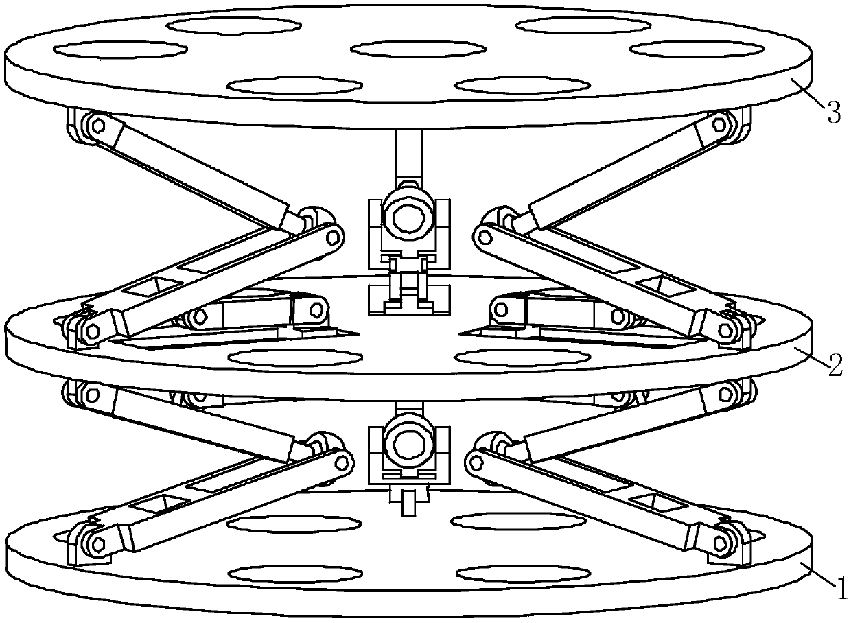 Slide block type multistage coupling parallel mechanism