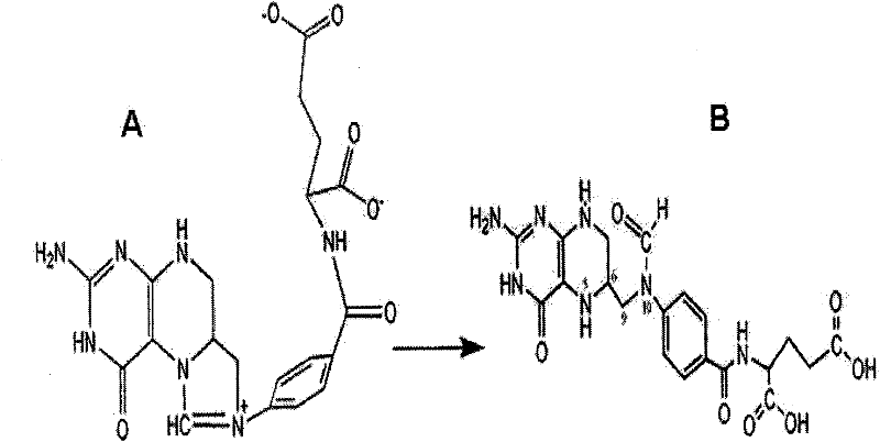 Human 5,10-methenyltetrahydrofolate and its compound crystallization methods, crystals and application thereof