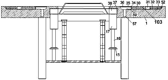 Rainproof picnic type dining table