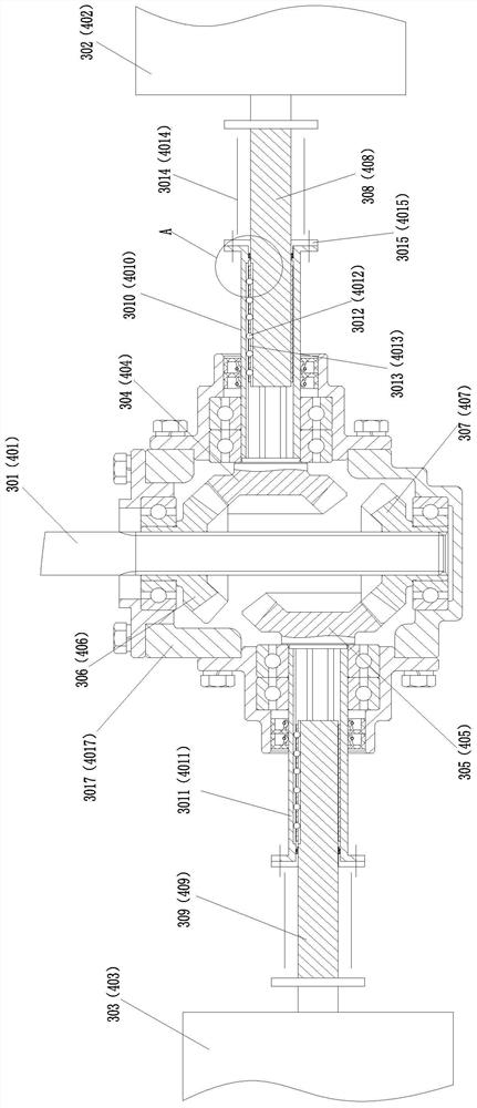 Split transmission five-shaft high-precision machining system