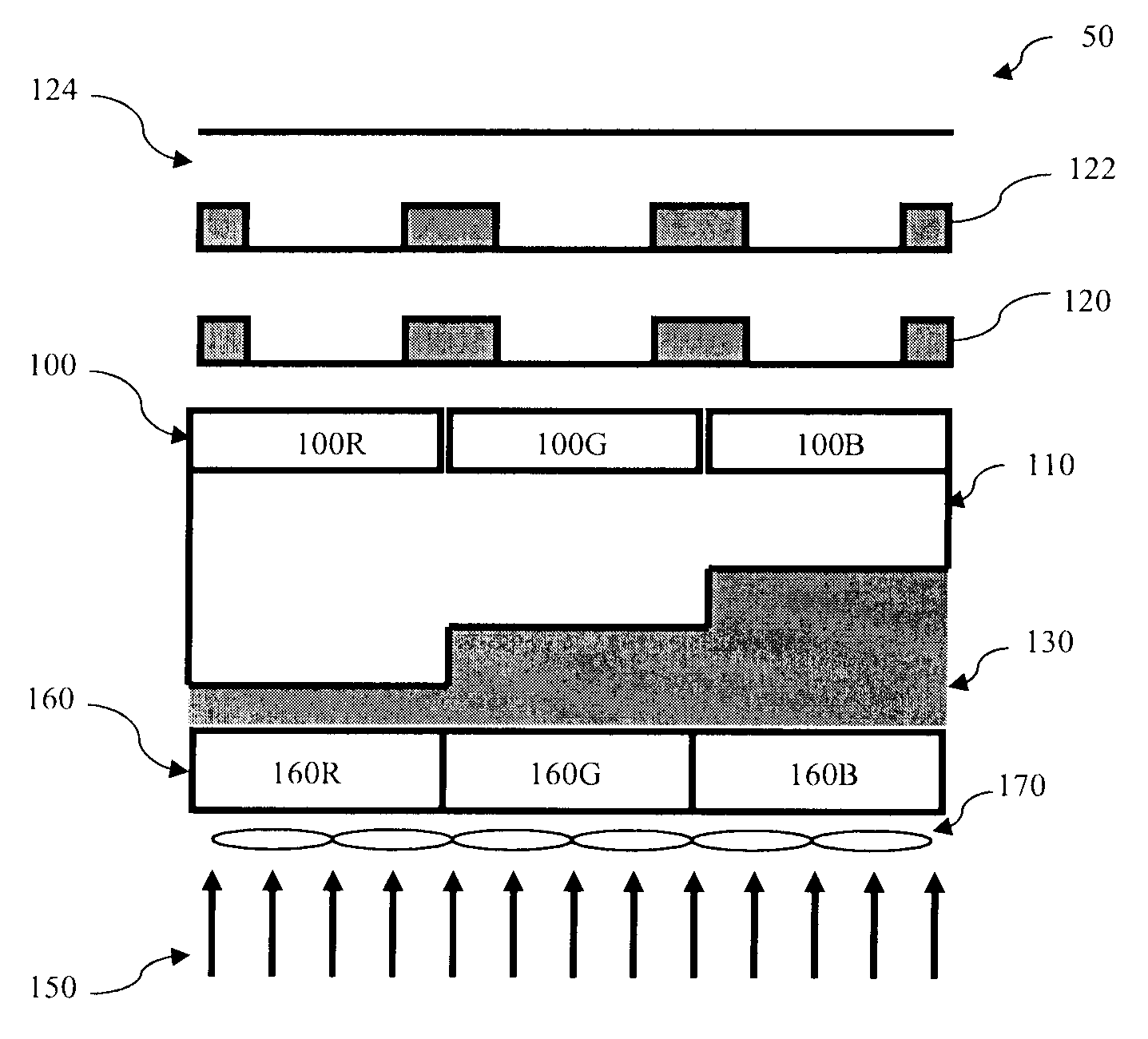 Method of making wafer structure for backside illuminated color image sensor