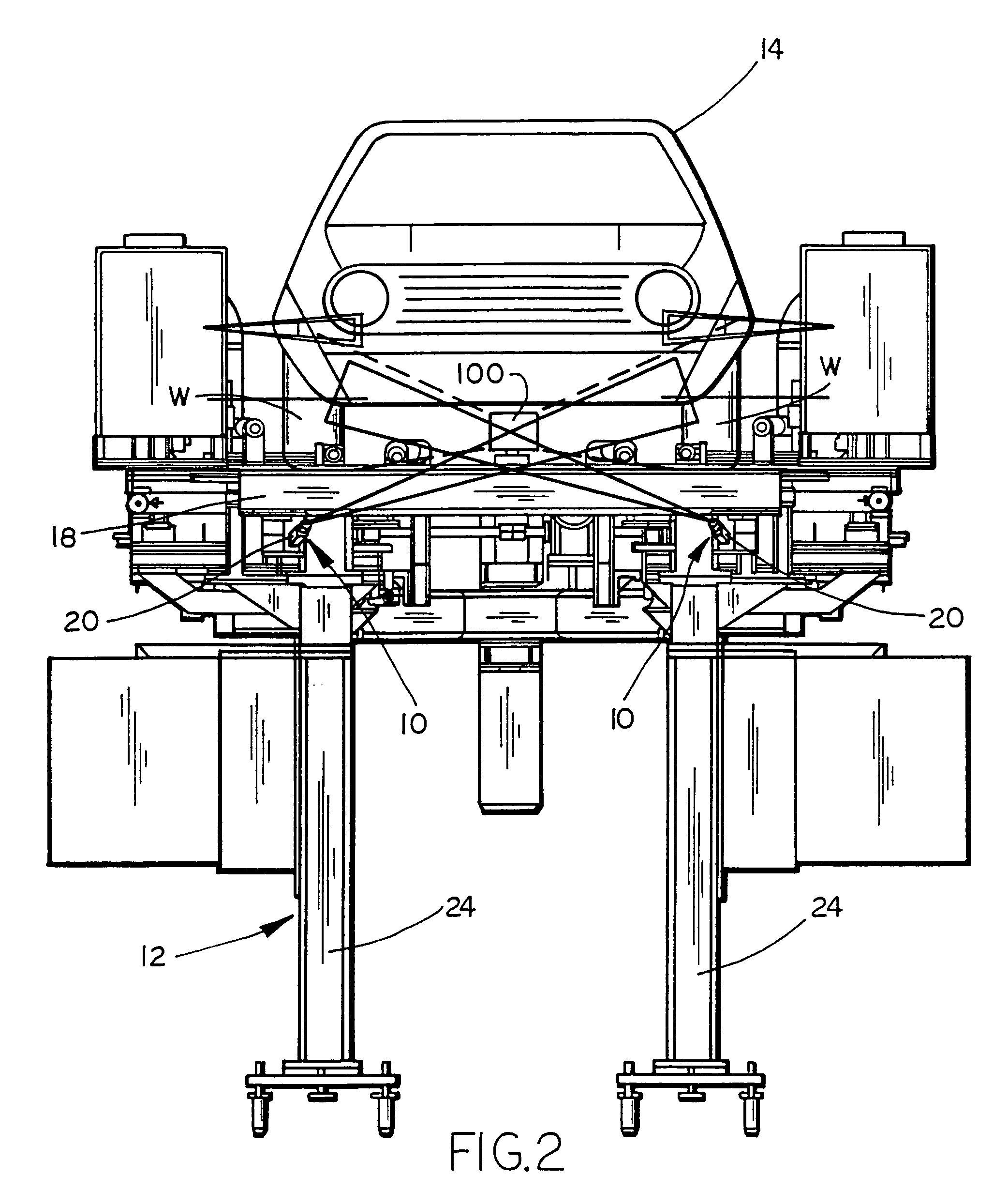 Caster angle measurement system for vehicle wheels