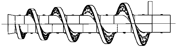 A variable-diameter and variable-pitch dismountable conveying pump screw shaft with adjustable blade inclination and anti-skid and wear-resistant properties