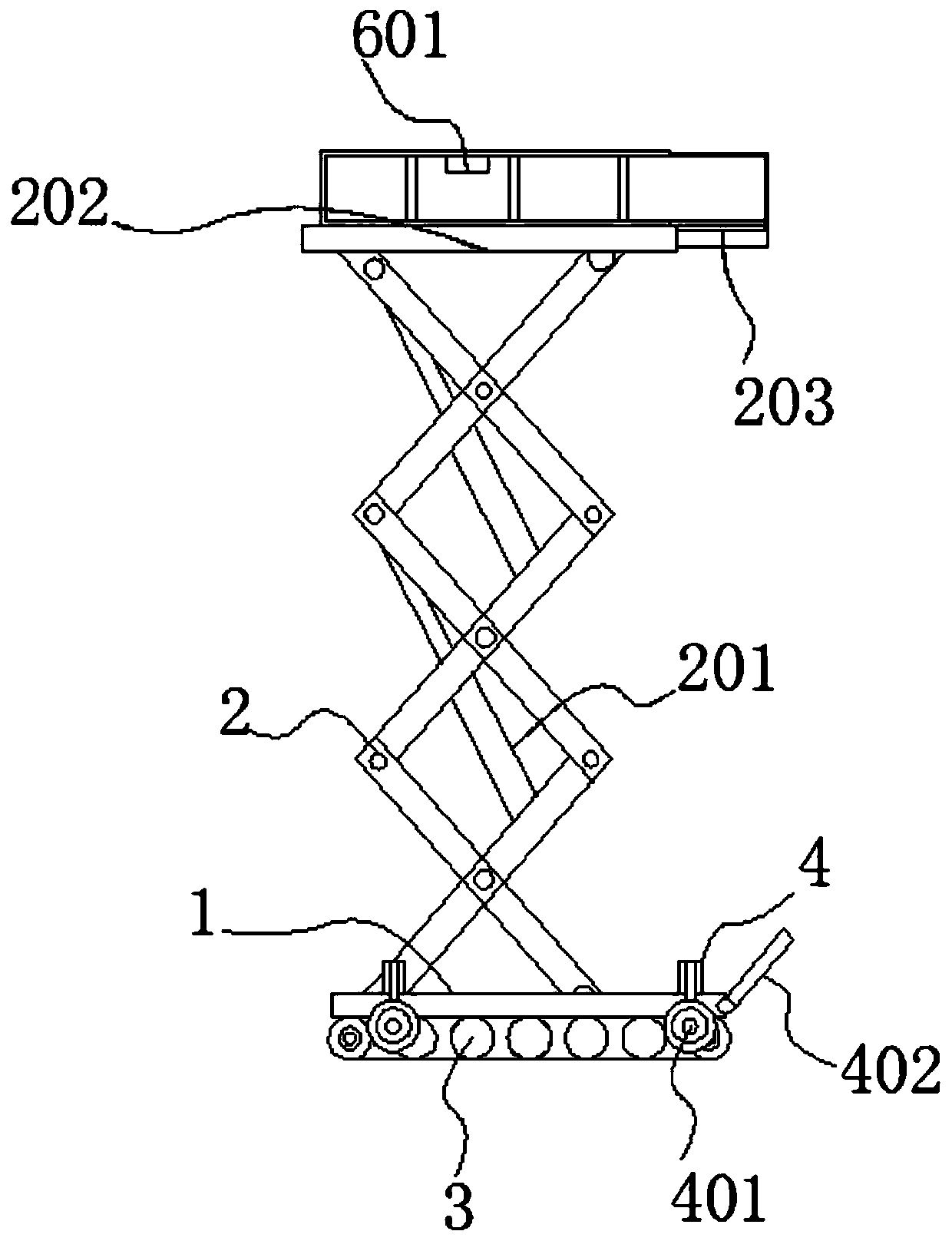 Lifting platform capable of being carried in sections