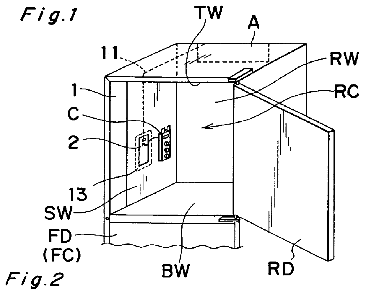 Temperature control device for refrigerators