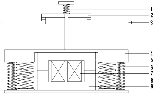 Double-counterforce opening-distance-adjustable intelligent switching device and working method thereof