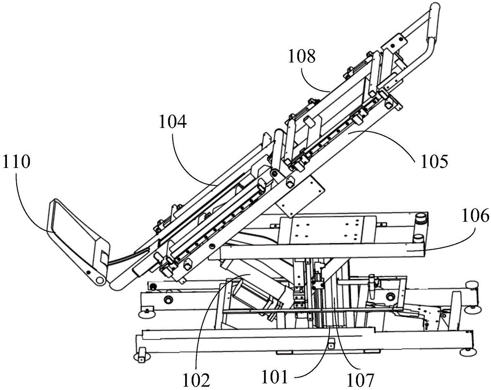 A vertical tilt test system