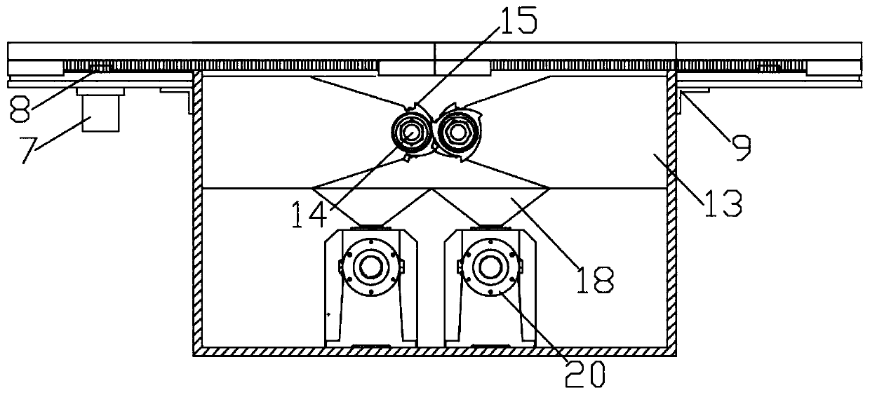 Chip recovery device for wood product processing and use method of chip recovery device