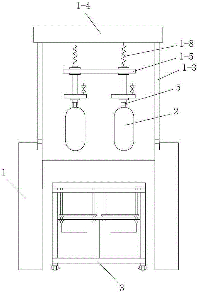 Carbon fiber gas cylinder detection line and carbon fiber gas cylinder detection method