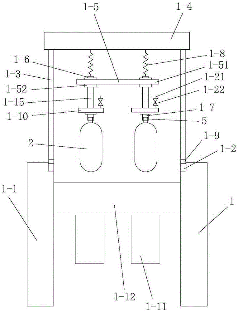 Carbon fiber gas cylinder detection line and carbon fiber gas cylinder detection method