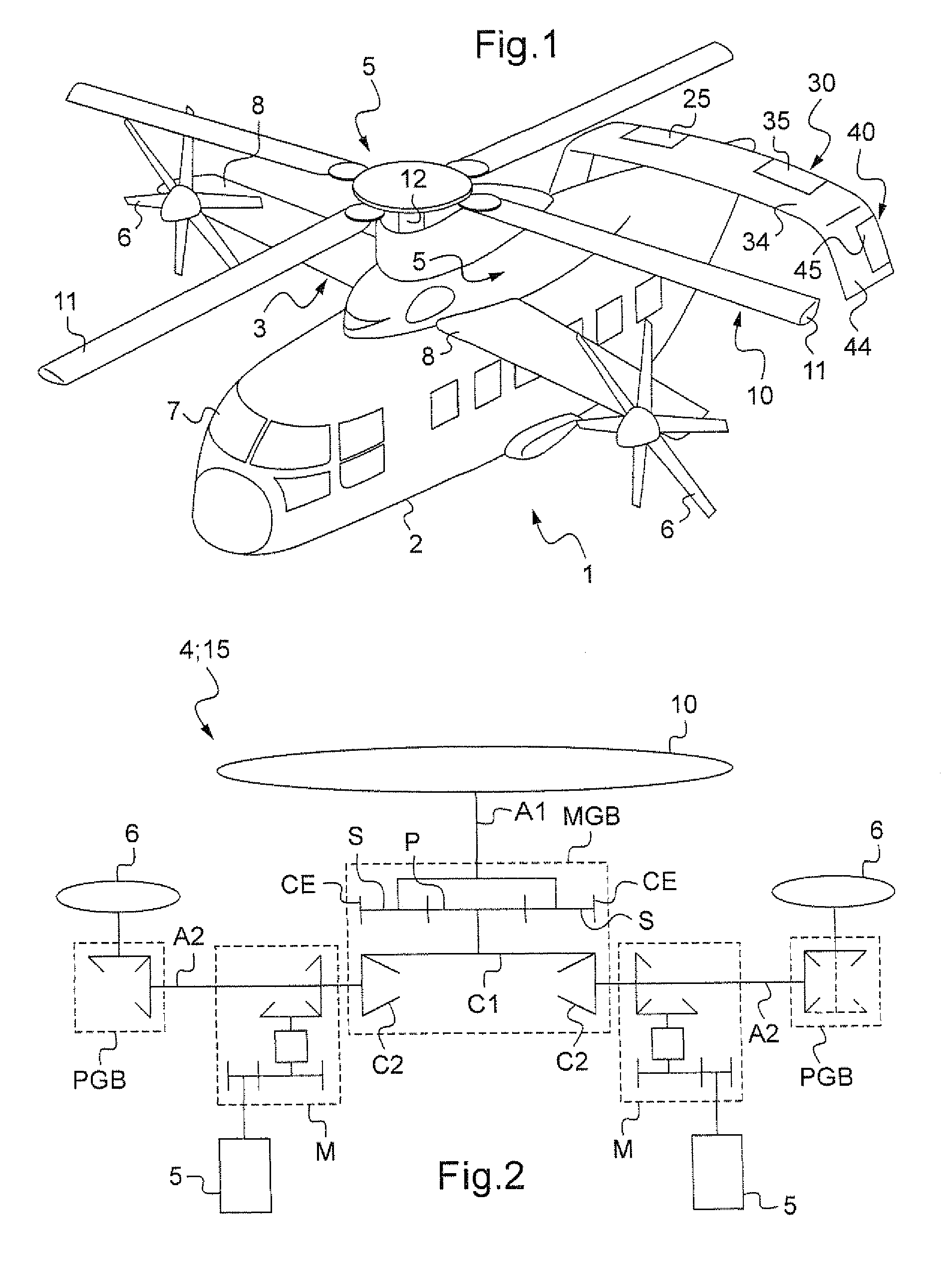 Fast hybrid helicopter with long range and an optimized lift rotor