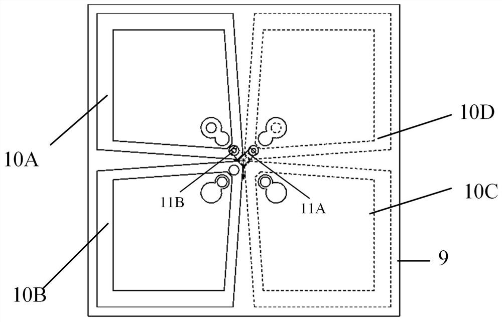 Three-frequency common-caliber fusion antenna, fusion method and communication equipment