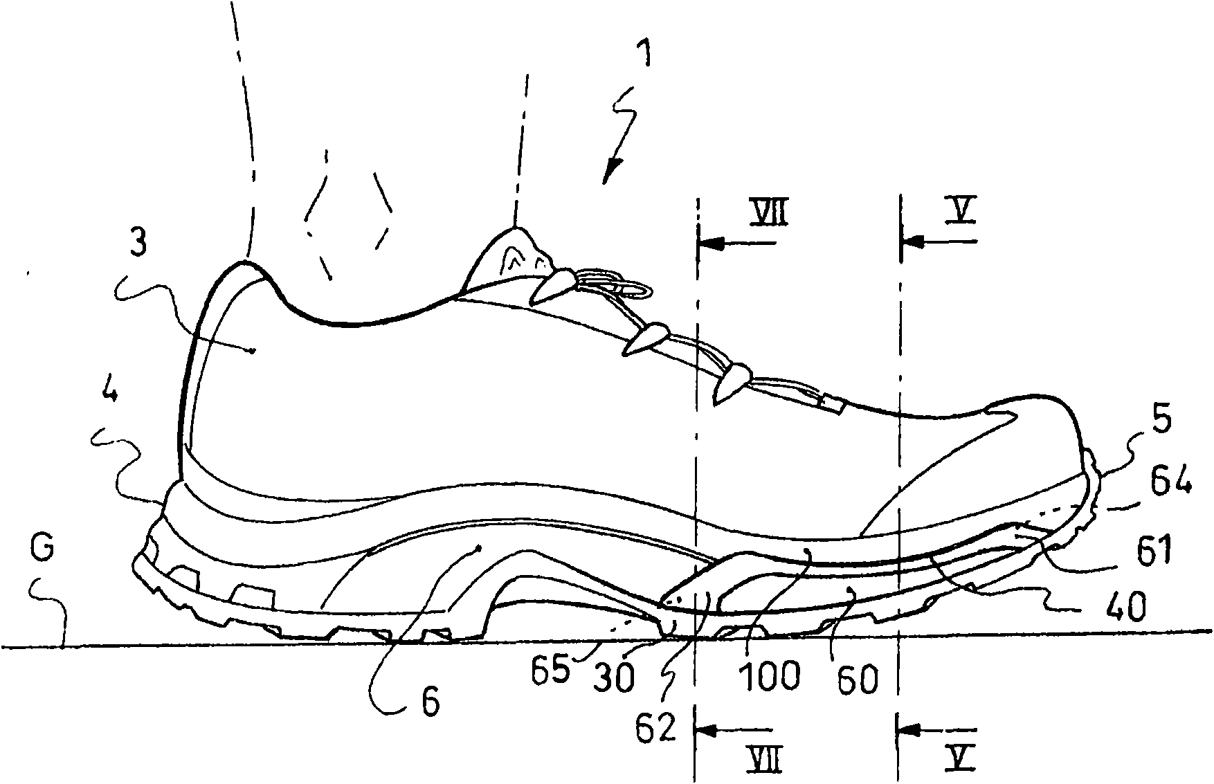 Shoe with improved bottom assembly