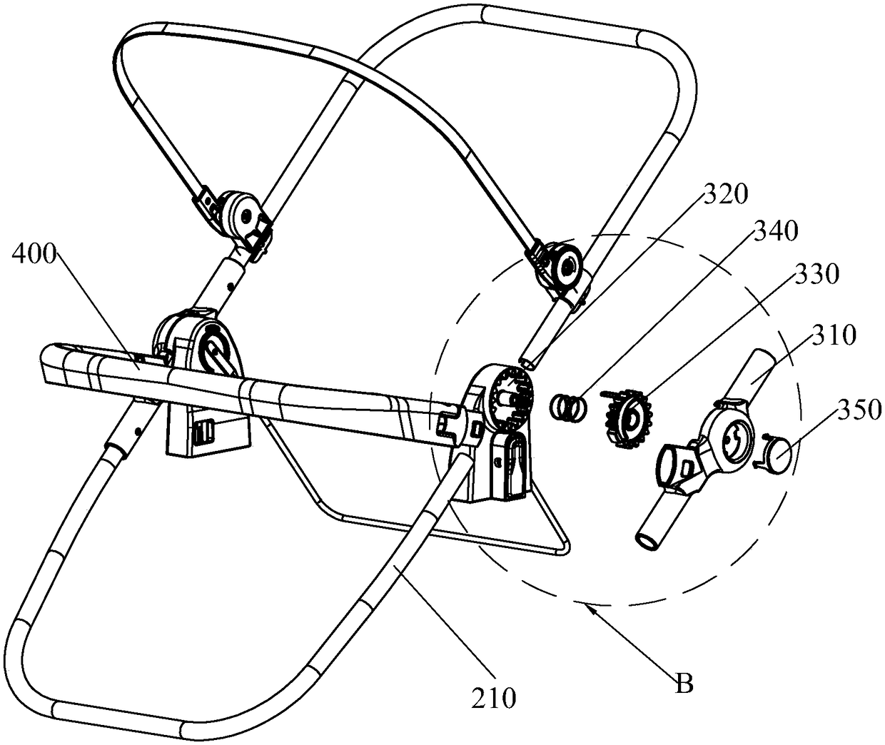 adjustable stroller frame