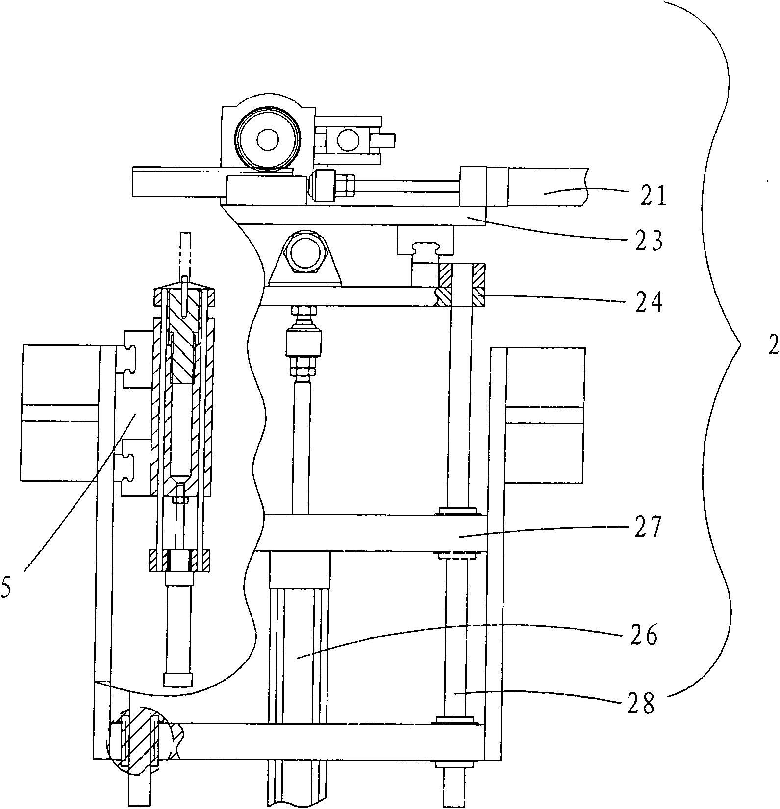 Automatic bending machine for inflating valve