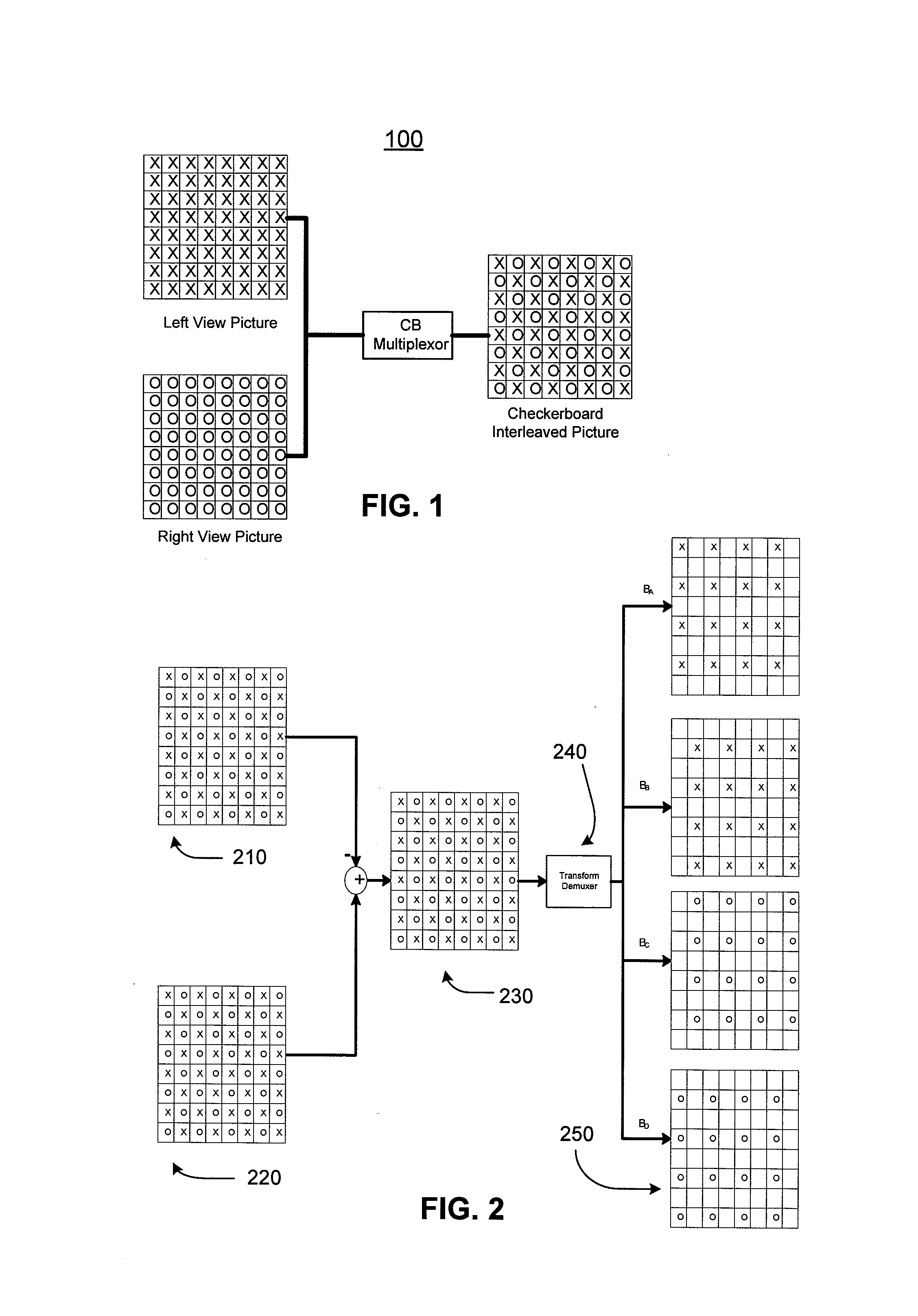 Encoding and decoding architecture of checkerboard multiplexed image data