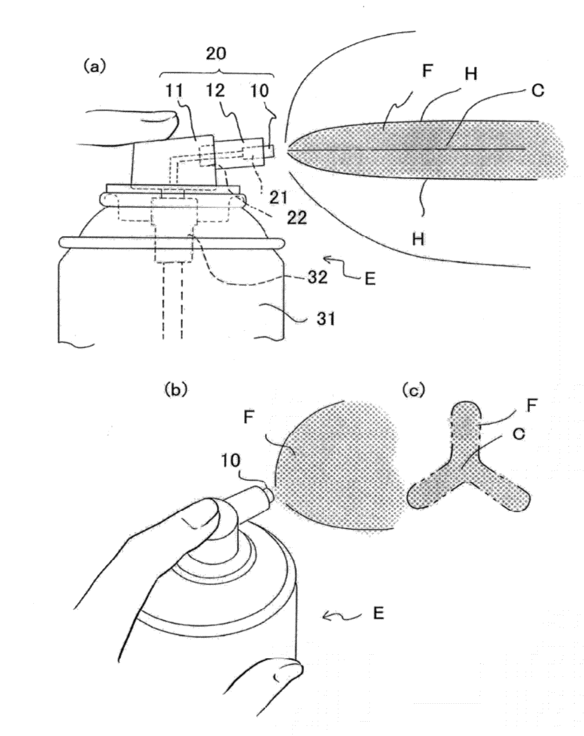 Spray nozzle and aerosol product