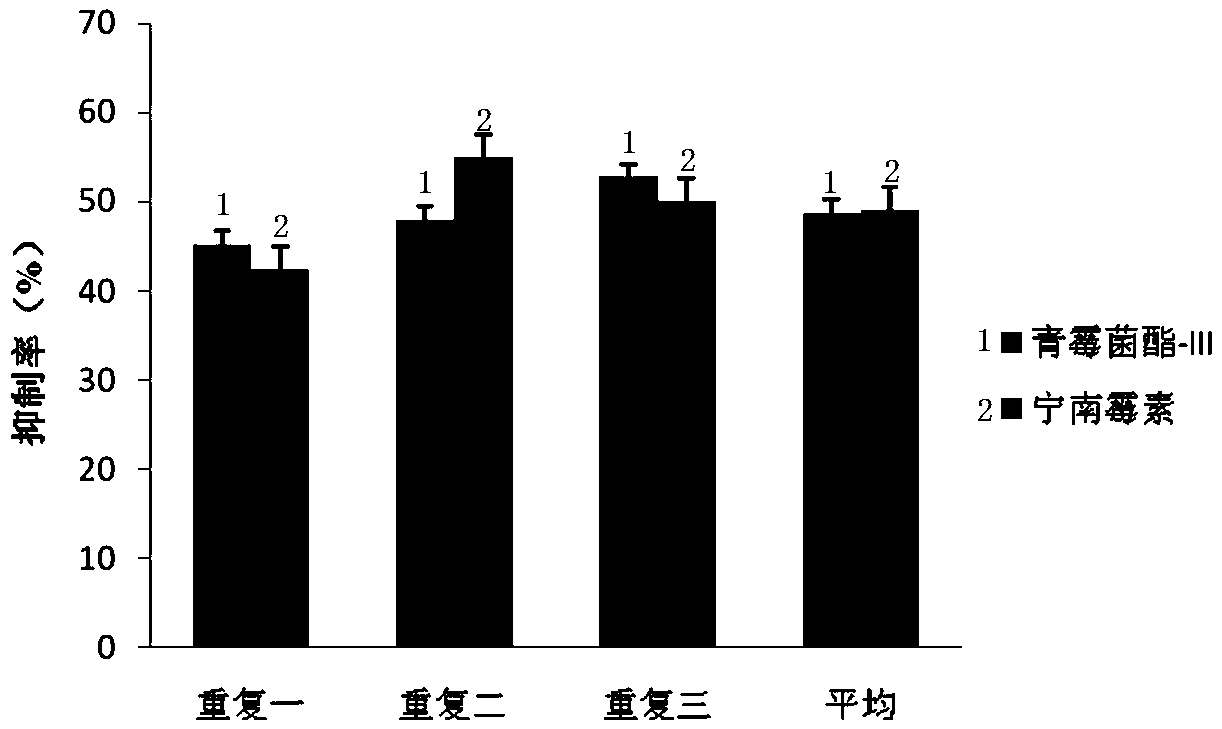 Penicillium ester-III compound, and preparation method, preparation and application thereof