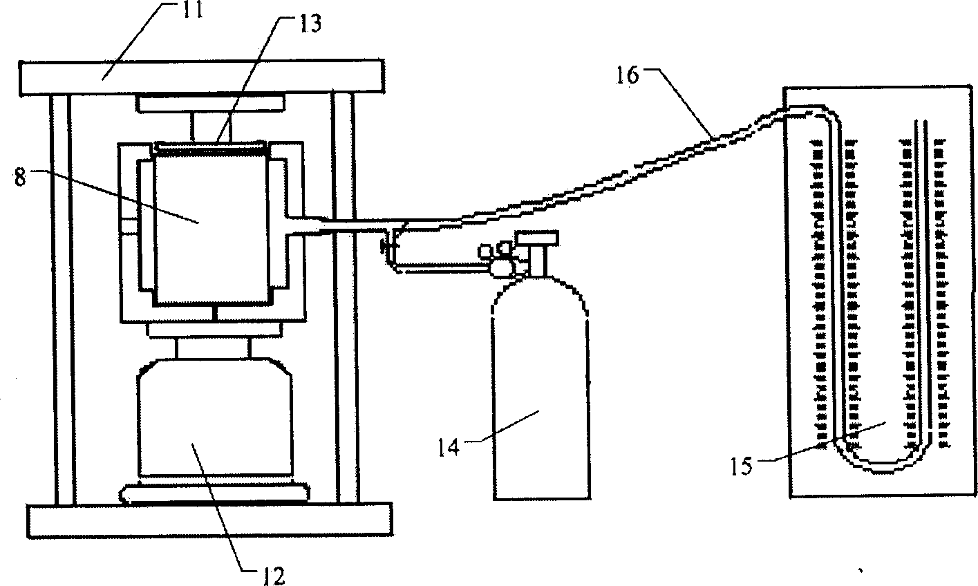 Detecting instrument for concrete gas seepage coefficient under single-shaft-pressure stress and detecting method