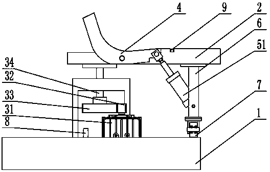 High-pressure gas cylinder conveying steering device