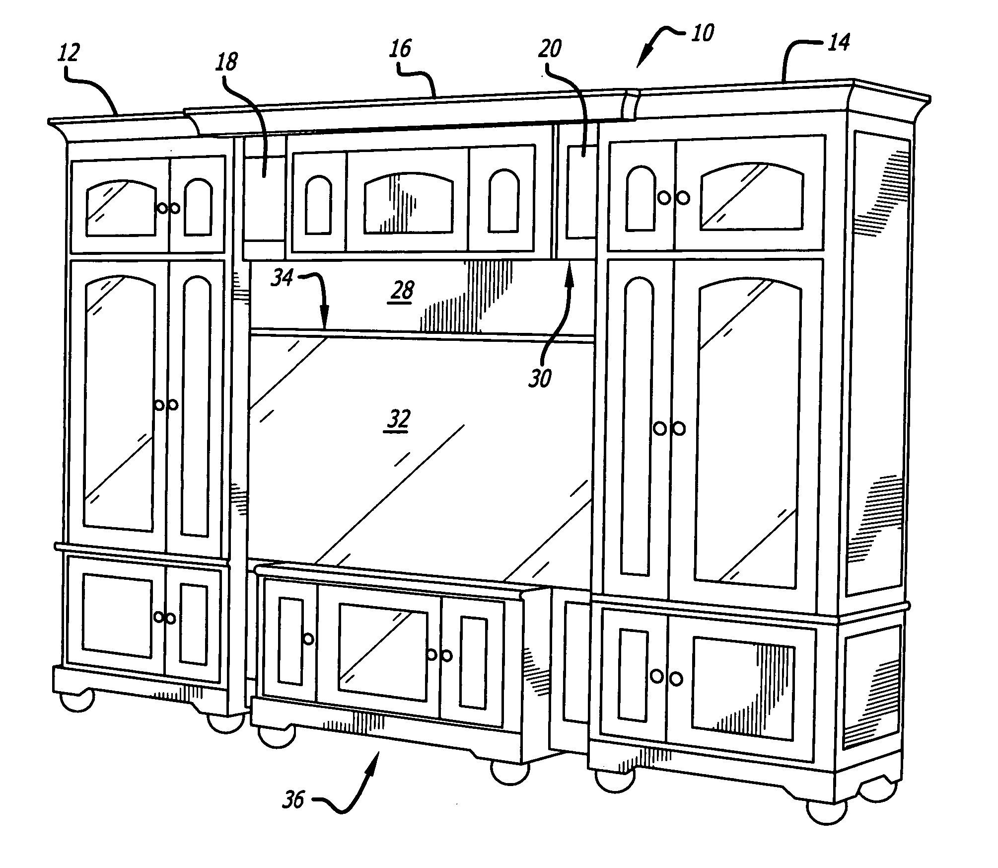 Adjustable custom entertainment wall