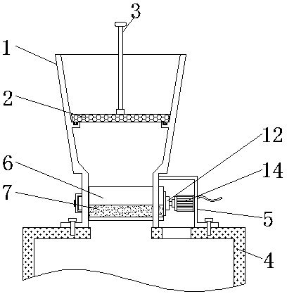 Anti-blocking feeding hopper with supplying speed convenient to control for production of insulation boards