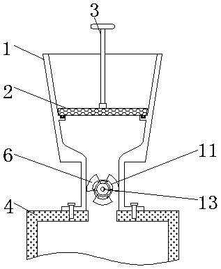 Anti-blocking feeding hopper with supplying speed convenient to control for production of insulation boards