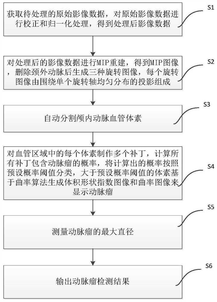 Aneurysm detection method and system based on MRA, terminal and medium