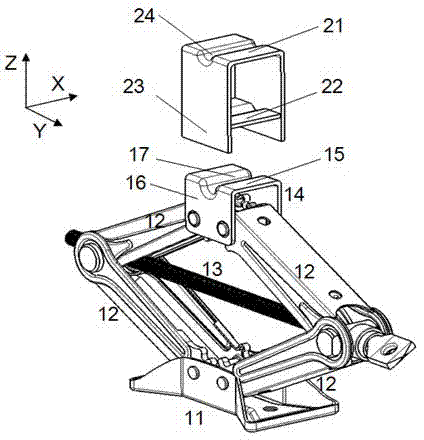 Automobile jack and lifting method thereof