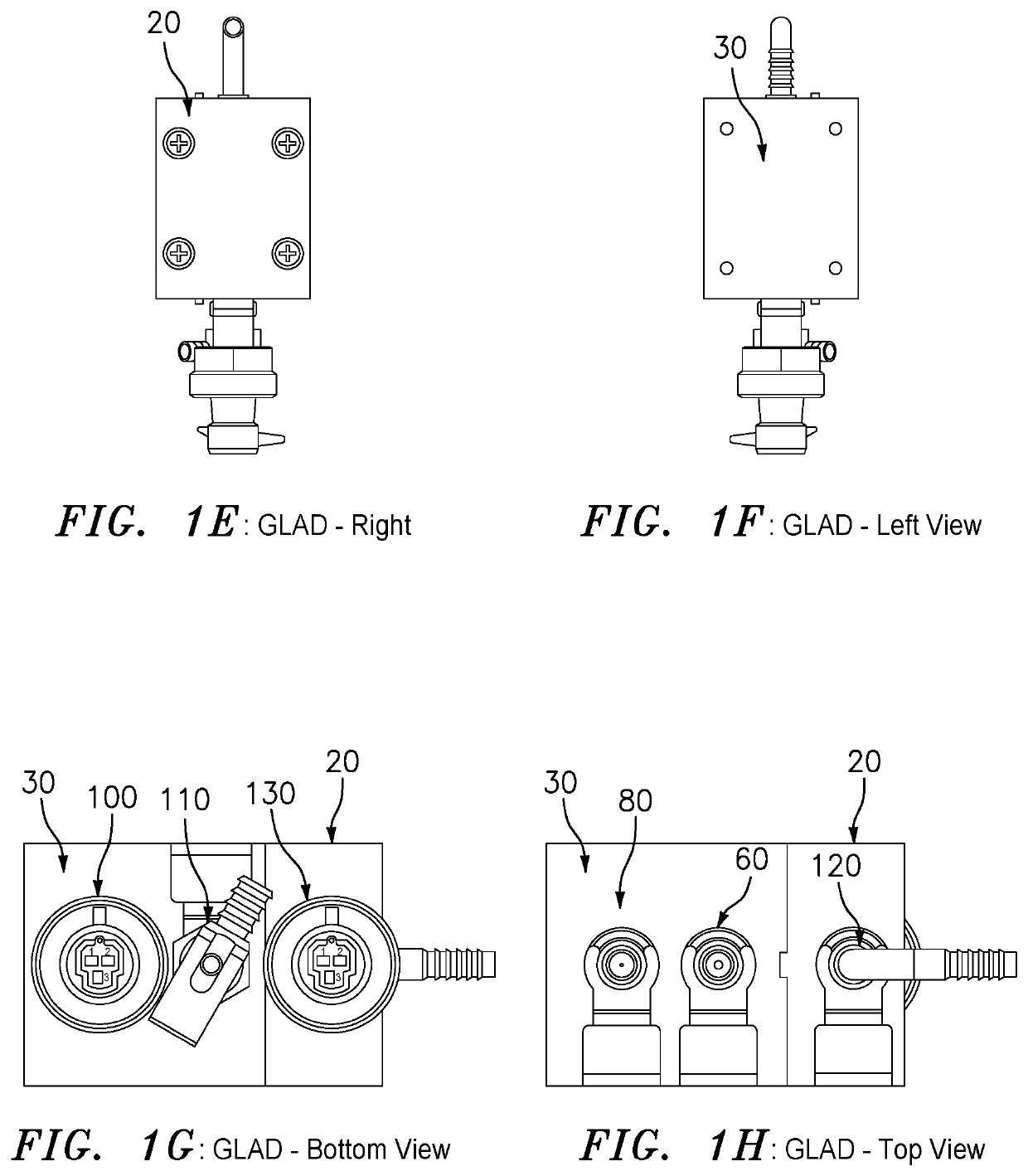 Gas liquid absorption device (GLAD) with replaceable gas orifice fittings and sensors