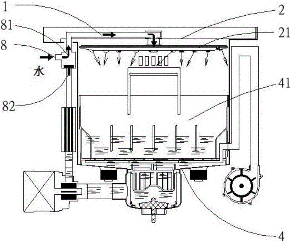 Intelligent water tank washing method and device