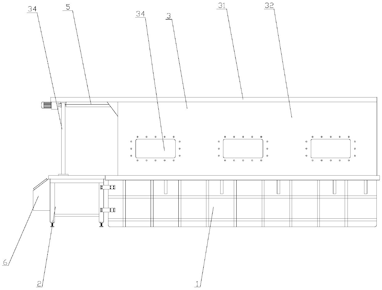 Linear reciprocating type tunnel pickling device