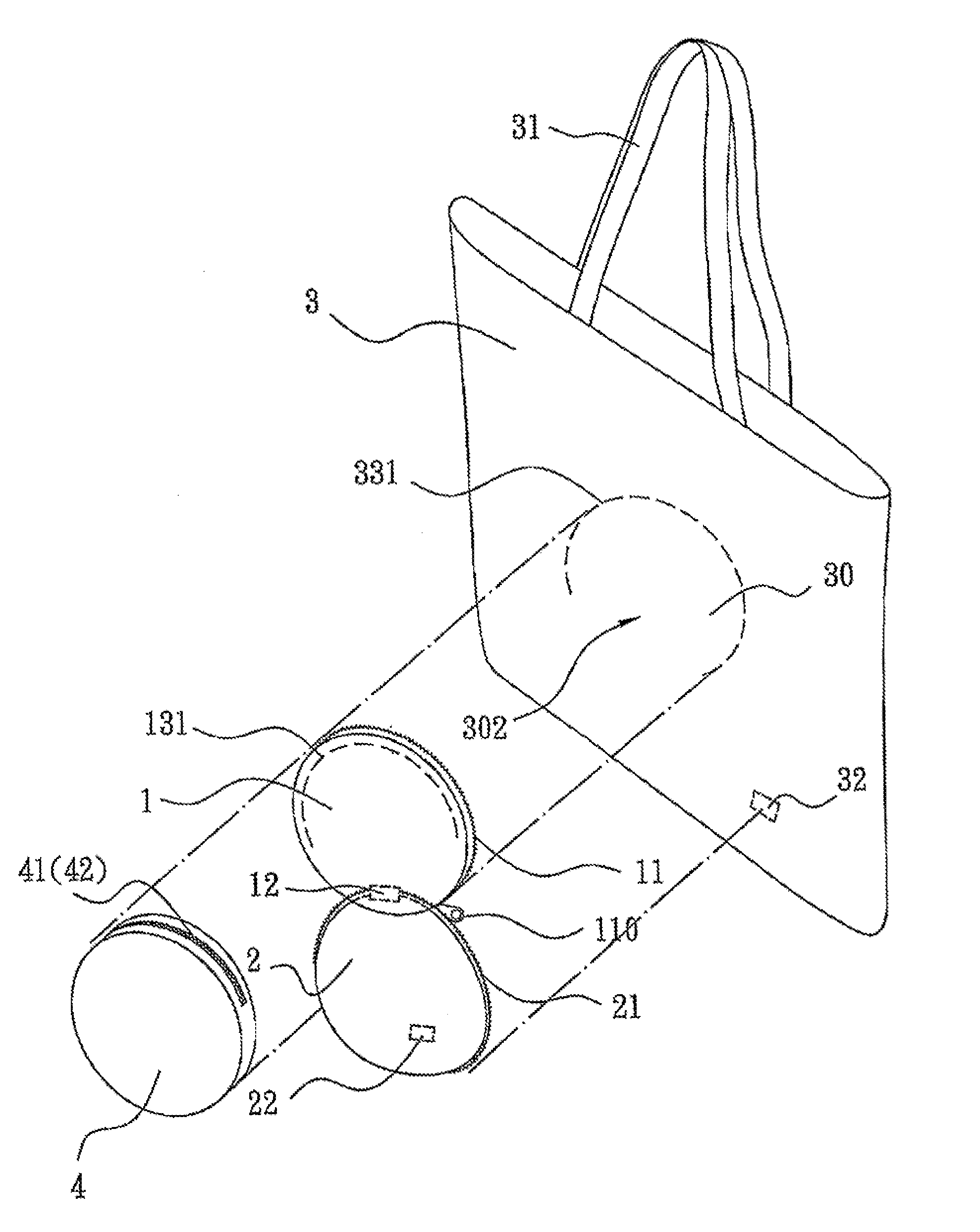 Cover-type containing structure for flexible enclosures